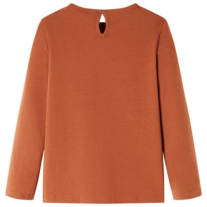 Kinder-Langarmshirt Cognac 140