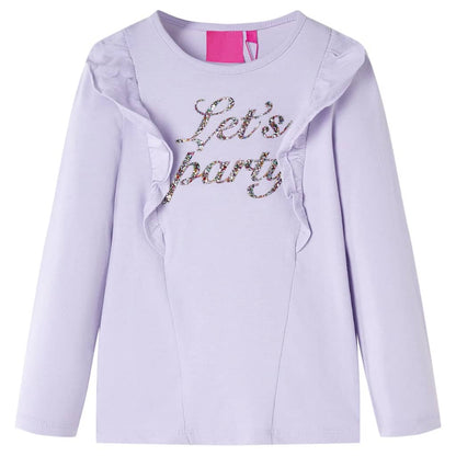 Kinder-Langarmshirt Helllila 116
