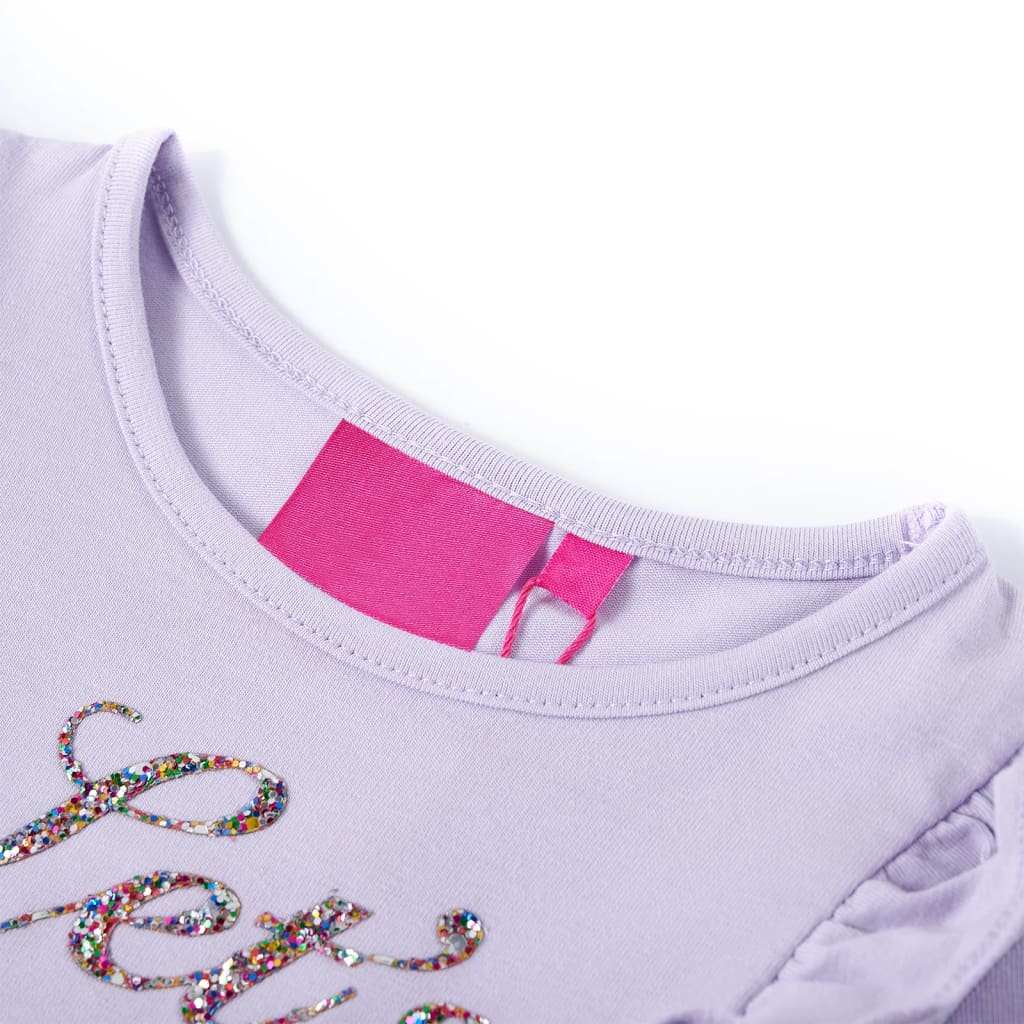 Kinder-Langarmshirt Helllila 128
