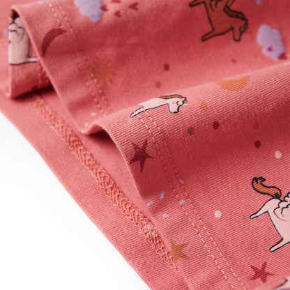 Kinderpyjama mit Langen Ärmeln Altrosa 104