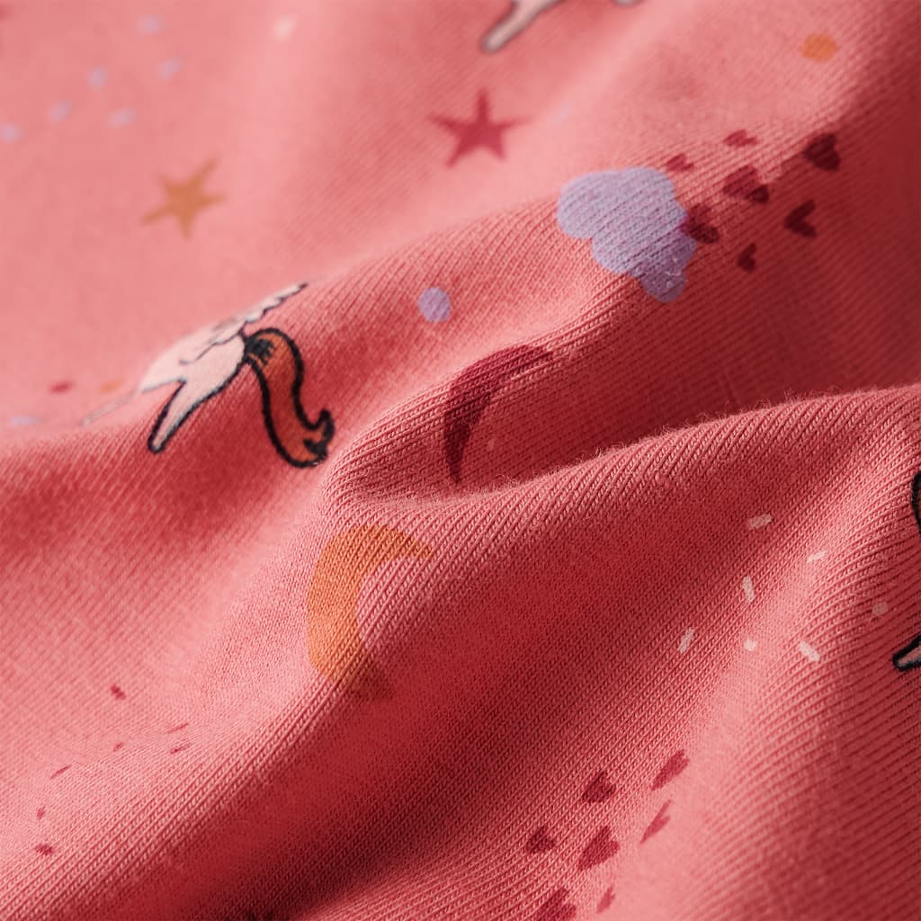 Kinderpyjama mit Langen Ärmeln Altrosa 104