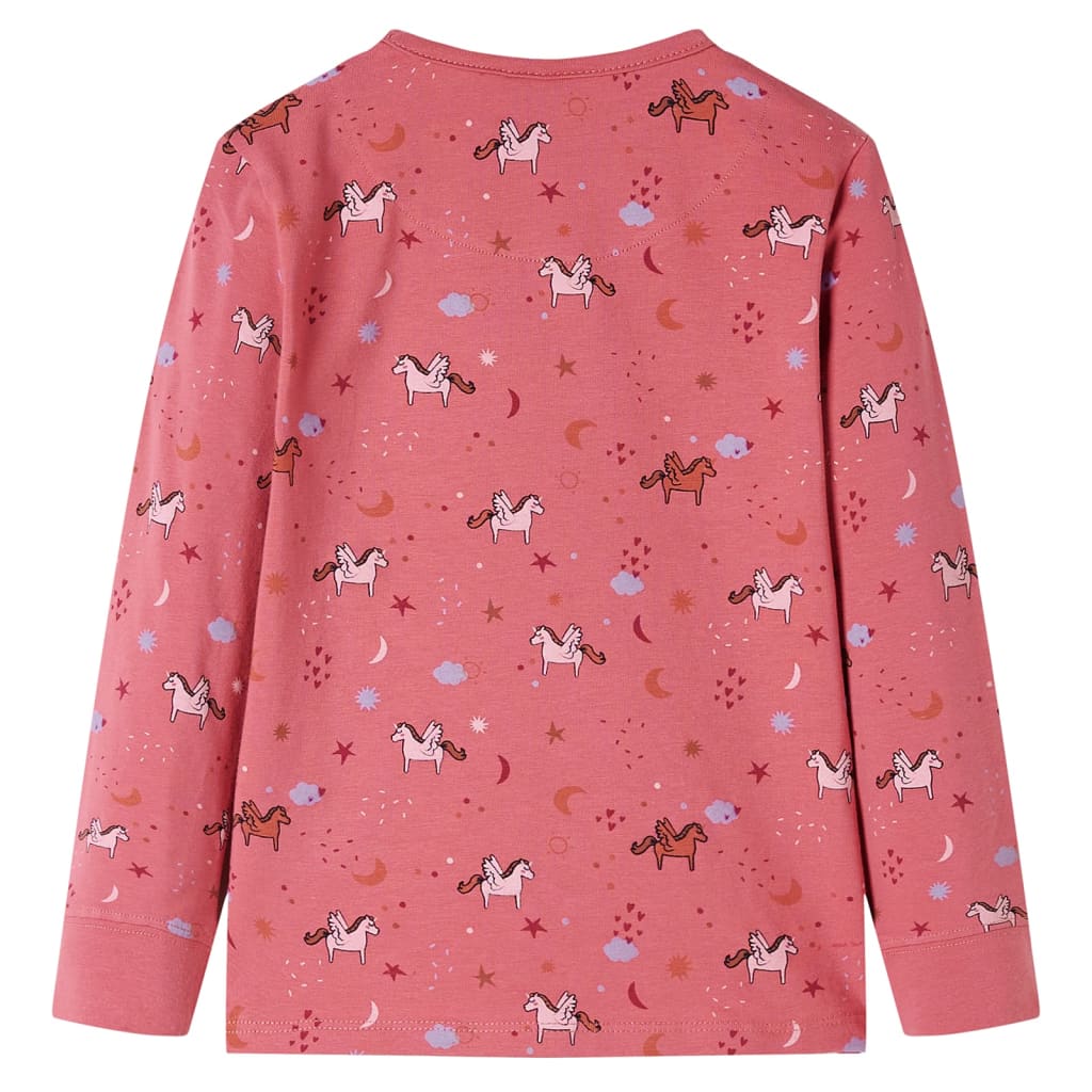 Kinderpyjama mit Langen Ärmeln Altrosa 116