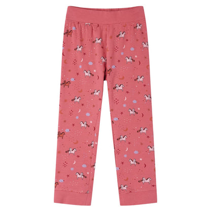 Kinderpyjama mit Langen Ärmeln Altrosa 116