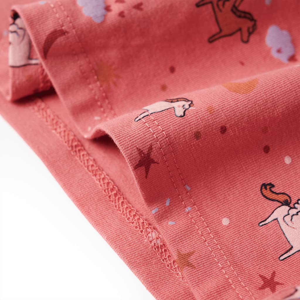 Kinderpyjama mit Langen Ärmeln Altrosa 116