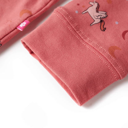 Kinderpyjama mit Langen Ärmeln Altrosa 128