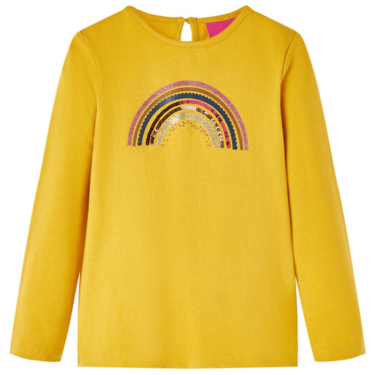 Kinder-Langarmshirt Ocker 128