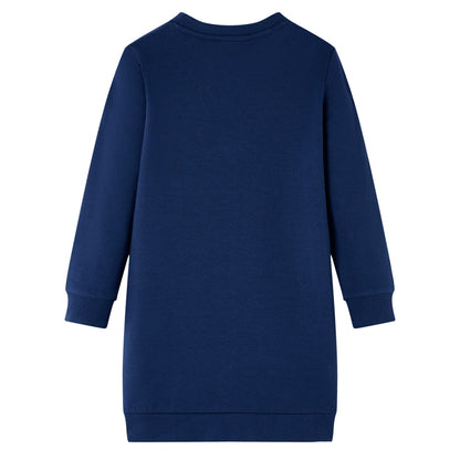 Kinder-Pulloverkleid Marineblau 116