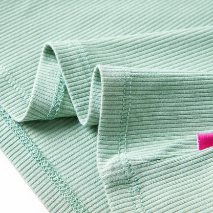 Kinder-Langarmshirt Halbrollkragen Dunkles Minzgrün 92
