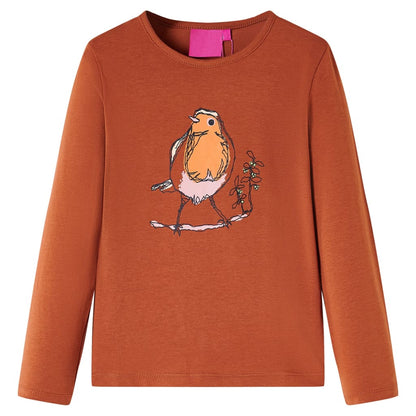 Kinder-Langarmshirt Cognac 92