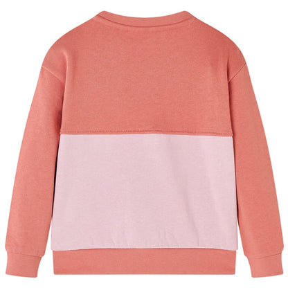 Kinder-Sweatshirt mit Farbblock Rosa 104