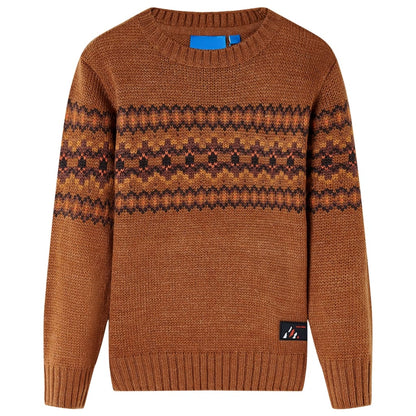 Kinderpullover Gestrickt Cognac 116
