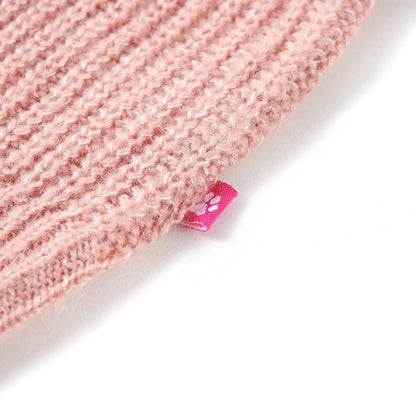 Kinder-Pulloverweste Gestrickt Hellrosa 104