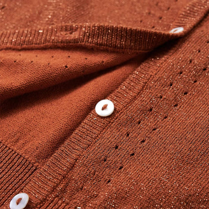 Kinder-Strickjacke Cognac 92