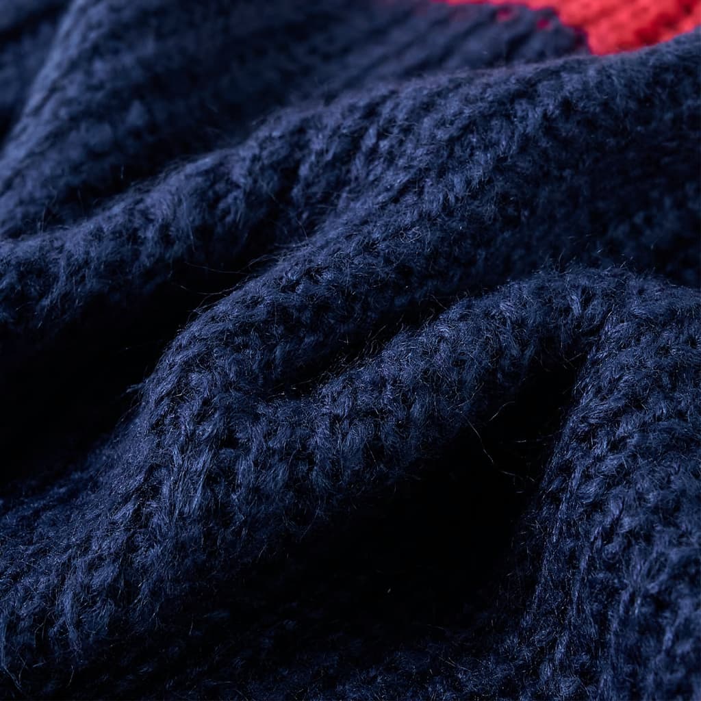Kinderpullover Gestrickt Marineblau 104