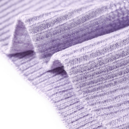 Kinder-Pulloverweste Gestrickt Helllila 128
