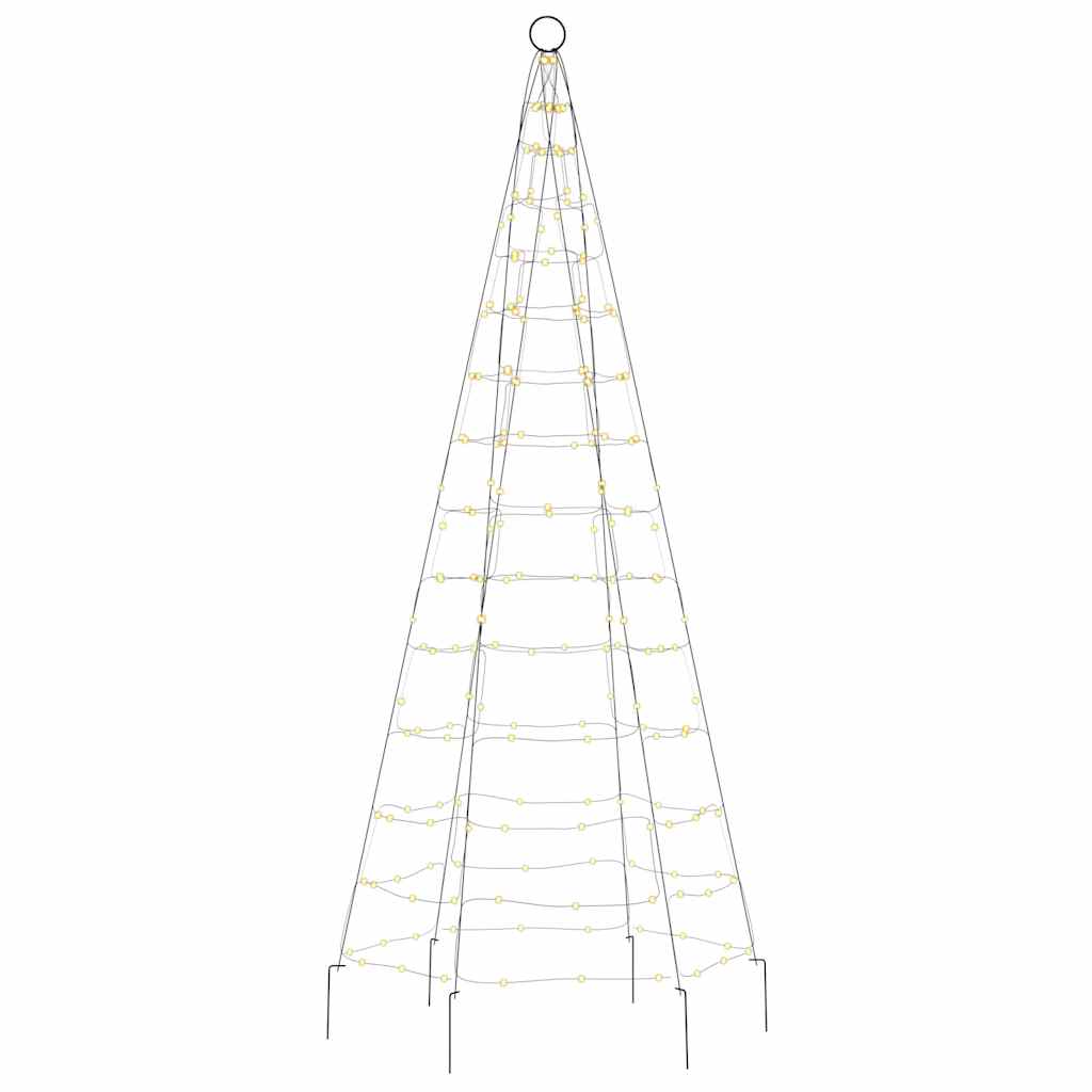 LED-Weihnachtsbaum für Fahnenmast 200 LEDs Warmweiß 180 cm