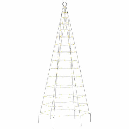 LED-Weihnachtsbaum für Fahnenmast 200 LEDs Warmweiß 180 cm