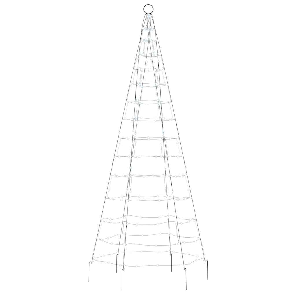 LED-Weihnachtsbaum für Fahnenmast 200 LEDs Kaltweiß 180 cm