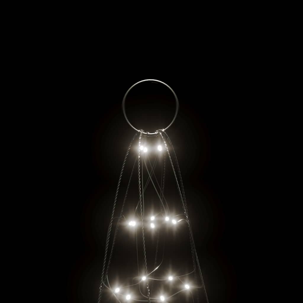 LED-Weihnachtsbaum für Fahnenmast 200 LEDs Kaltweiß 180 cm