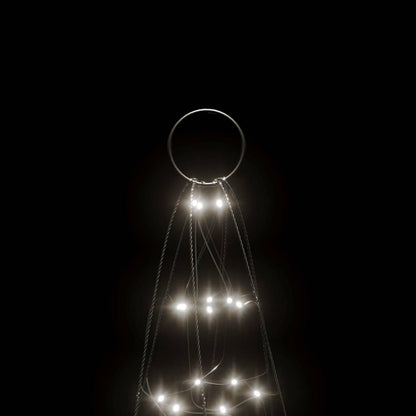 LED-Weihnachtsbaum für Fahnenmast 200 LEDs Kaltweiß 180 cm