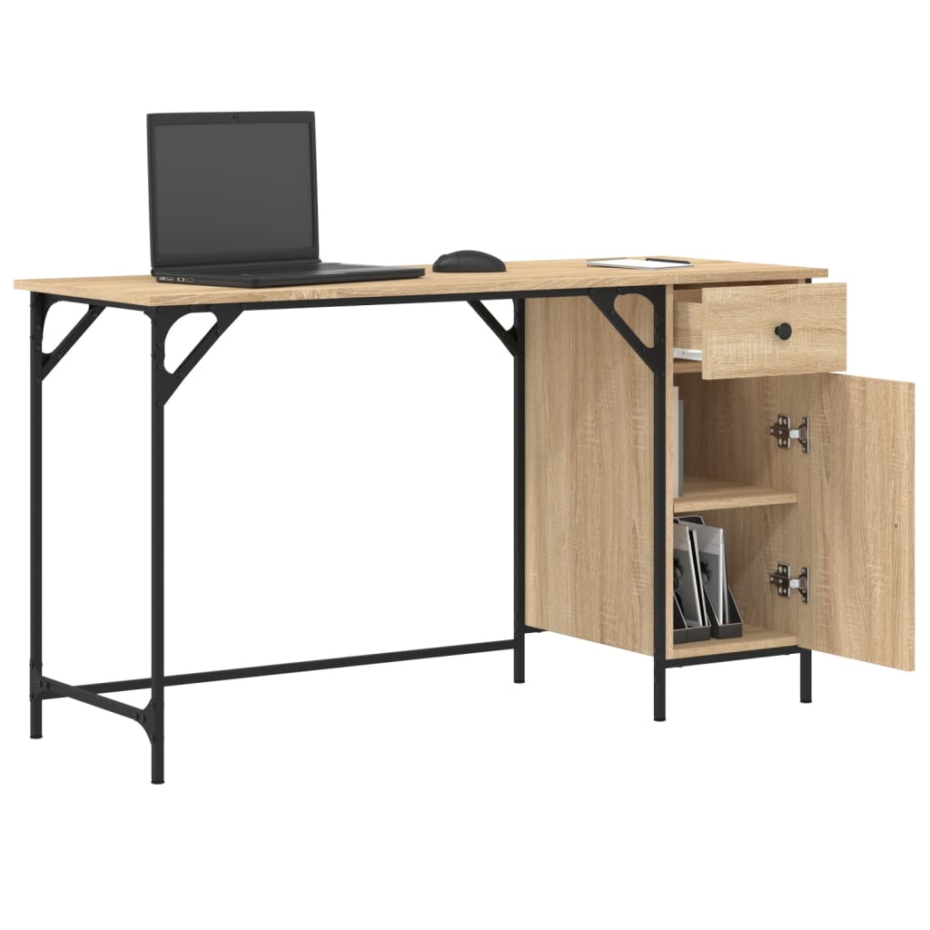 Computertisch Sonoma-Eiche 131x48x75 cm Holzwerkstoff