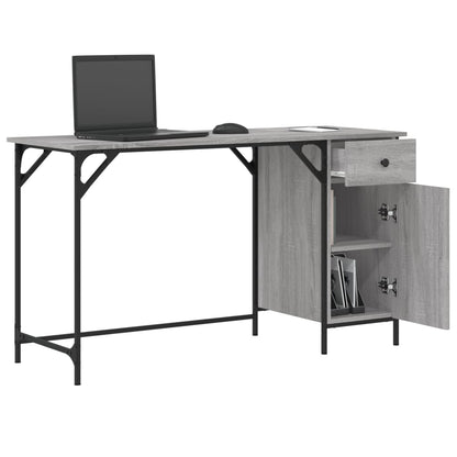 Computertisch Grau Sonoma 131x48x75 cm Holzwerkstoff