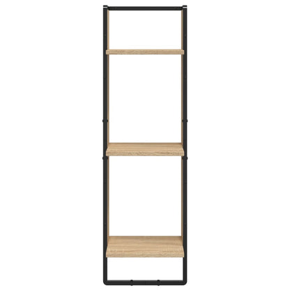 Wandregal 3 Fächer Sonoma-Eiche 30x25x100 cm Holzwerkstoff