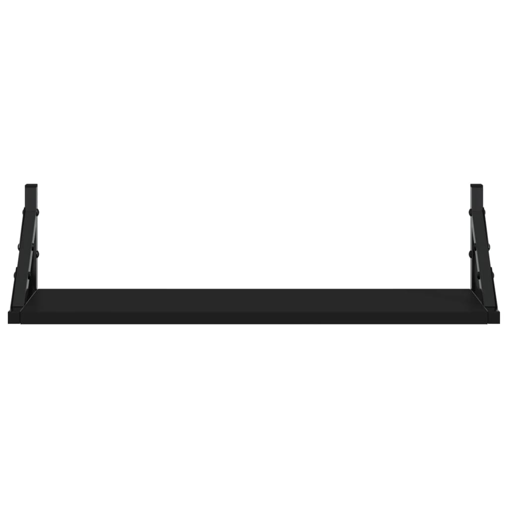 Wandregale 2 Stk. Schwarz 60x15x15,5 cm