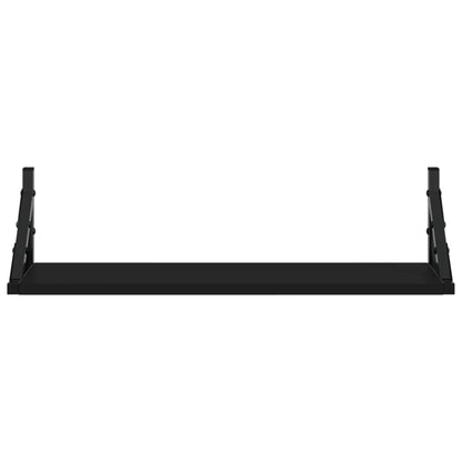 Wandregale 2 Stk. Schwarz 60x15x15,5 cm