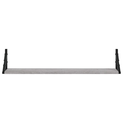 Wandregale 2 Stk. Grau Sonoma 80x15x15,5 cm Holzwerkstoff