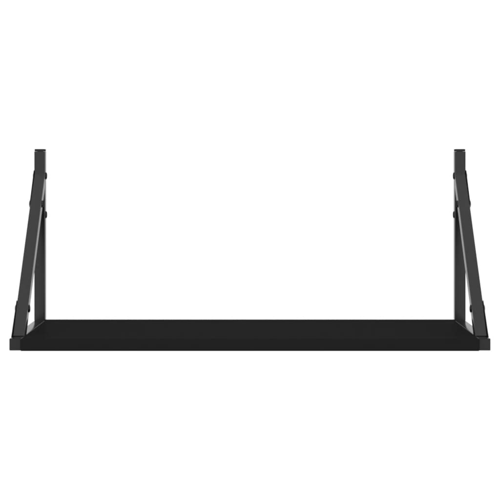 Wandregale 2 Stk. Schwarz 60x25x25,5 cm Holzwerkstoff