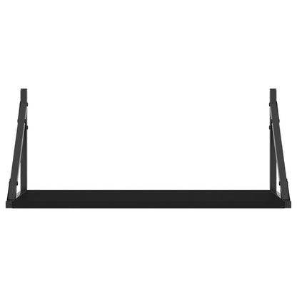 Wandregale 2 Stk. Schwarz 60x25x25,5 cm Holzwerkstoff