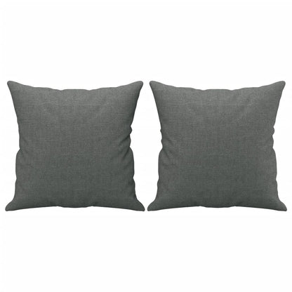 2-Sitzer-Sofa mit Zierkissen Dunkelgrau 140 cm Stoff
