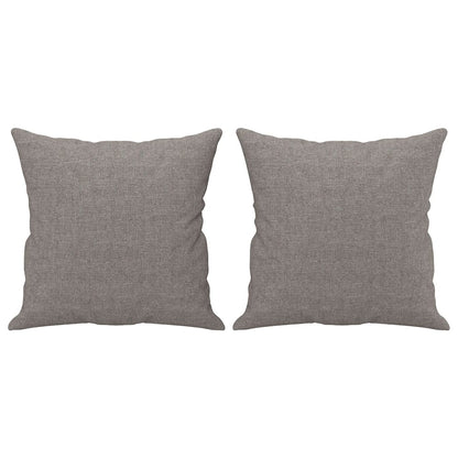 2-Sitzer-Sofa mit Zierkissen Taupe 140 cm Stoff