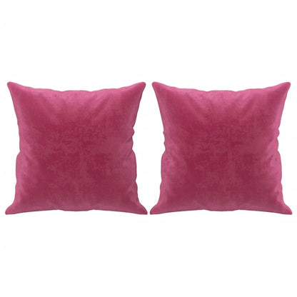 3-Sitzer-Sofa mit Zierkissen Weinrot 180 cm Samt