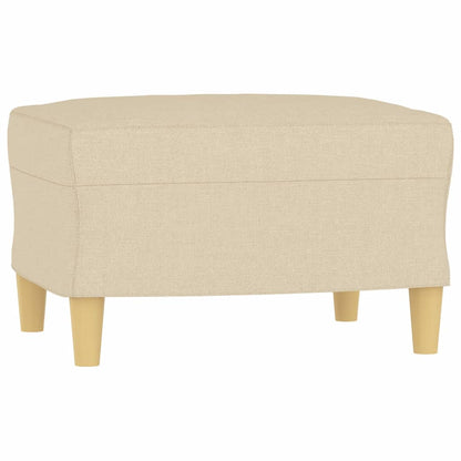 Sessel mit Hocker Creme 60 cm Stoff