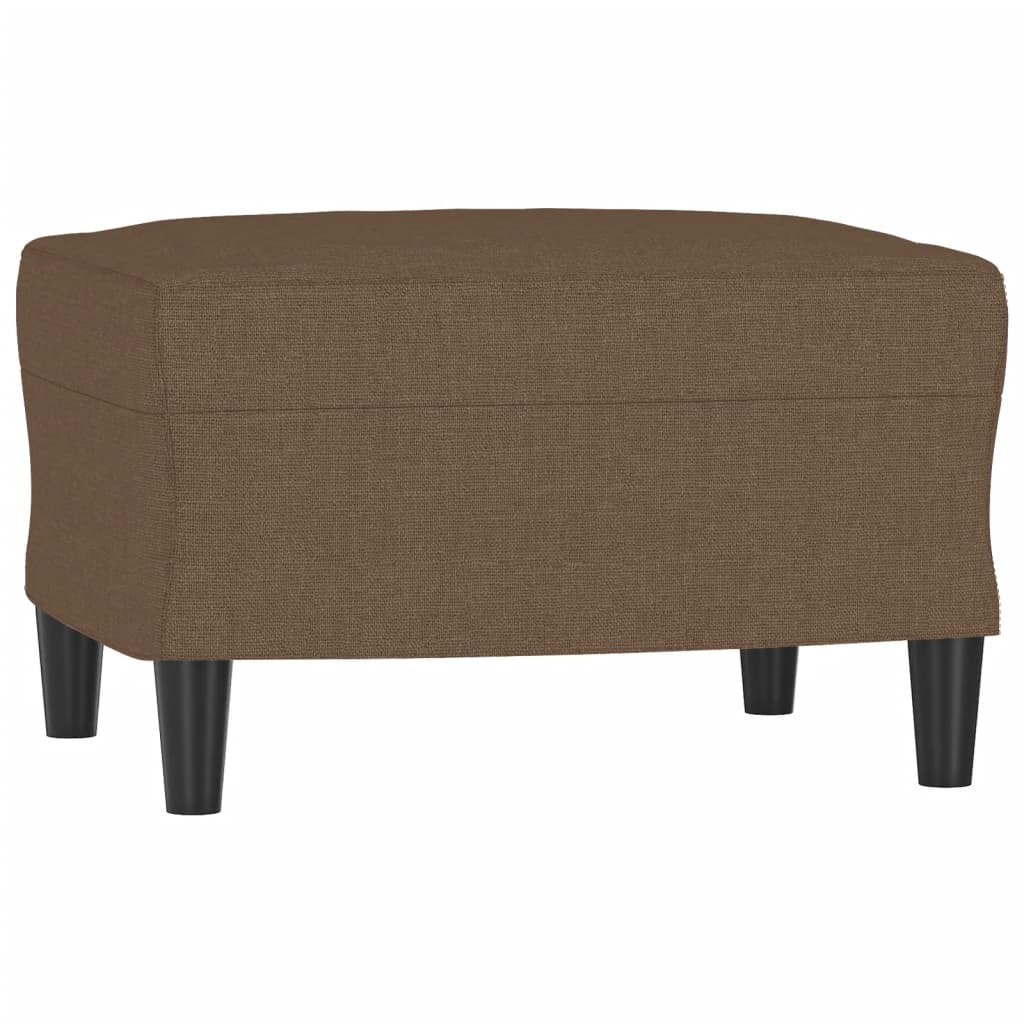 Sessel mit Hocker Braun 60 cm Stoff