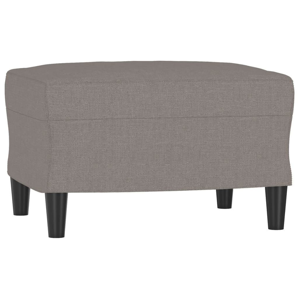 Sessel mit Hocker Taupe 60 cm Stoff