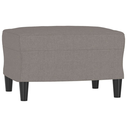 Sessel mit Hocker Taupe 60 cm Stoff