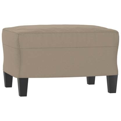 3-Sitzer-Sofa mit Hocker Taupe 180 cm Mikrofasergewebe