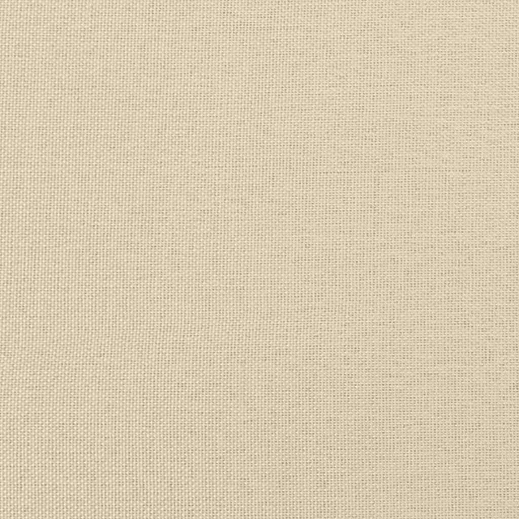 3-tlg. Sofagarnitur mit Kissen Creme Stoff