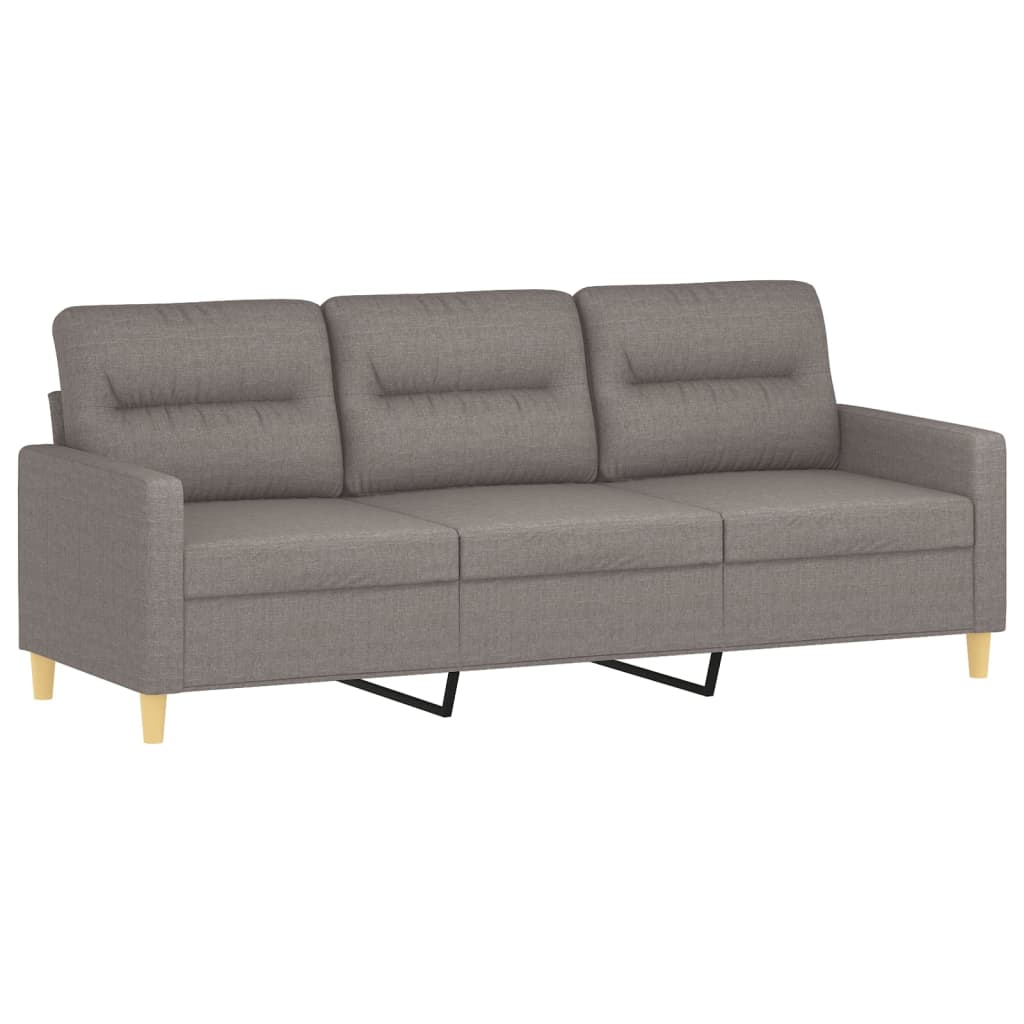 3-delt Sofasæt med puder i taupe stof