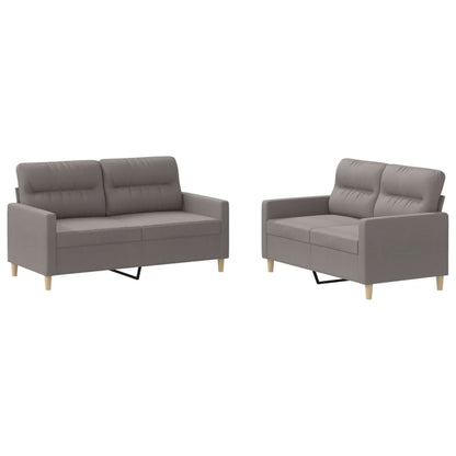 2-delt Sofasæt med puder i taupe stof