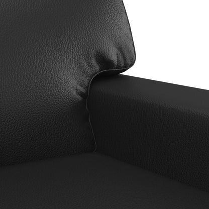 2-delt Sofasæt sort kunstlæder