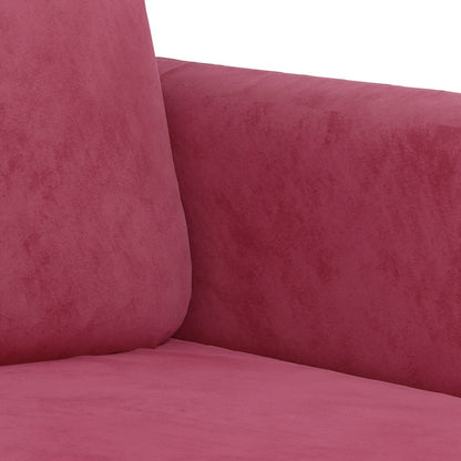 2-delt sofasæt vinrødt fløjl