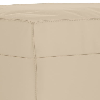 4-tlg. Sofagarnitur mit Kissen Creme Mikrofasergewebe