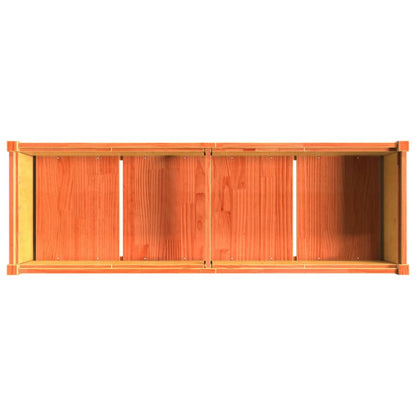 Pflanzkübel Wachsbraun 150x50x70 cm Massivholz Kiefer
