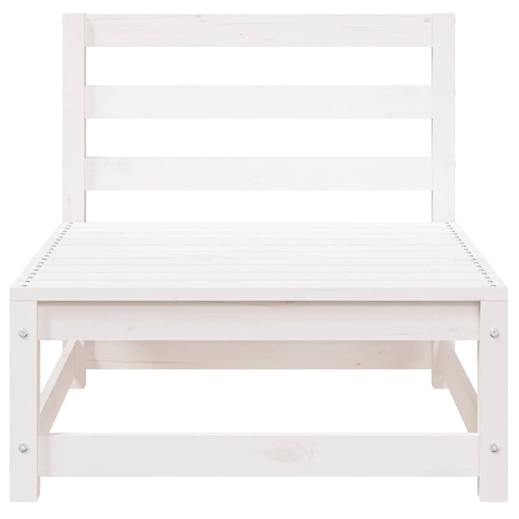 Gartensofa 2-Sitzer Weiß Massivholz Kiefer