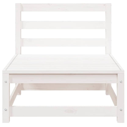 Gartensofa 2-Sitzer Weiß Massivholz Kiefer