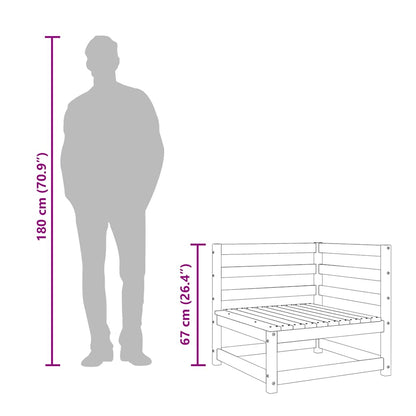 Gartensofa 3-Sitzer Massivholz Douglasie